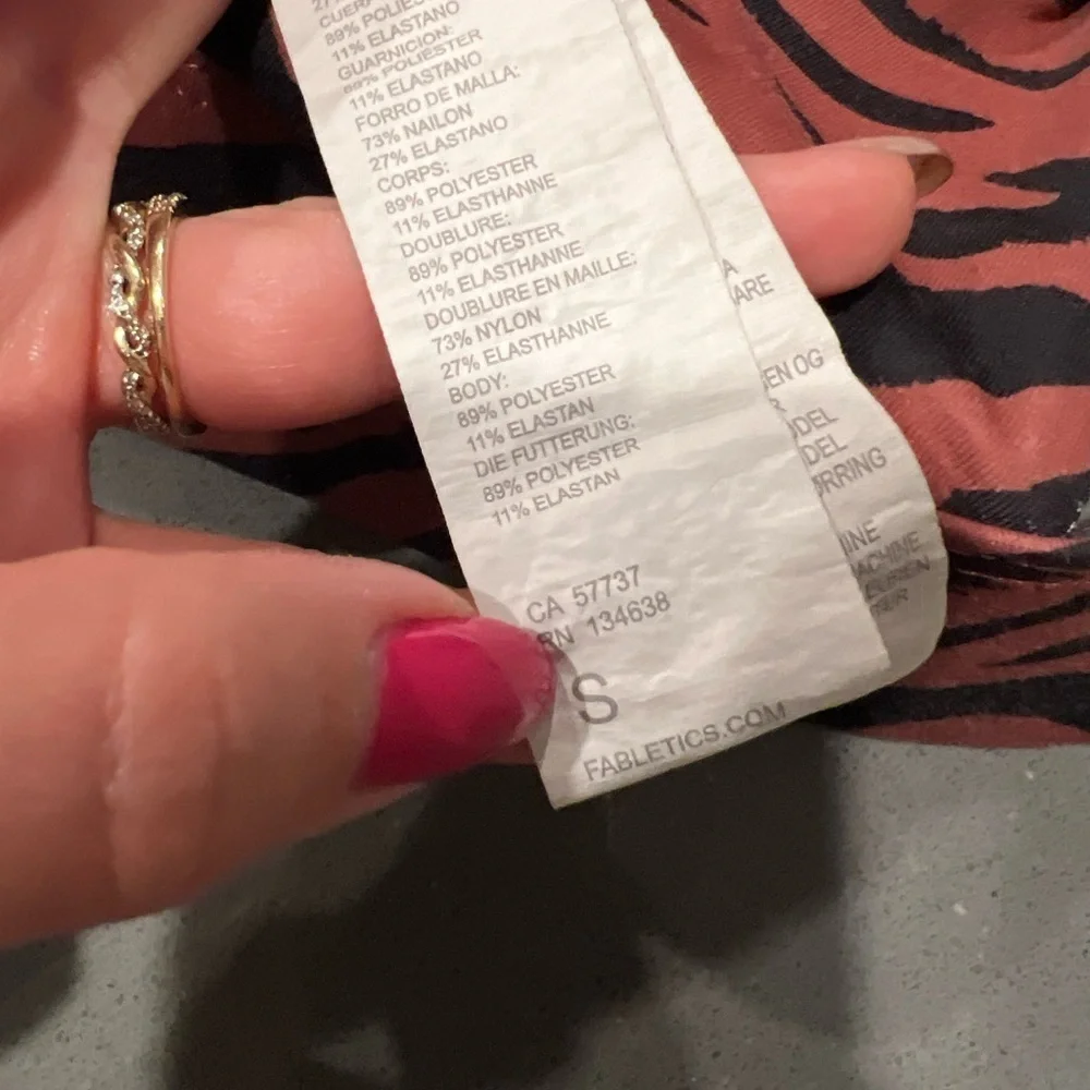Fabletics Zebra Print Sports Bra